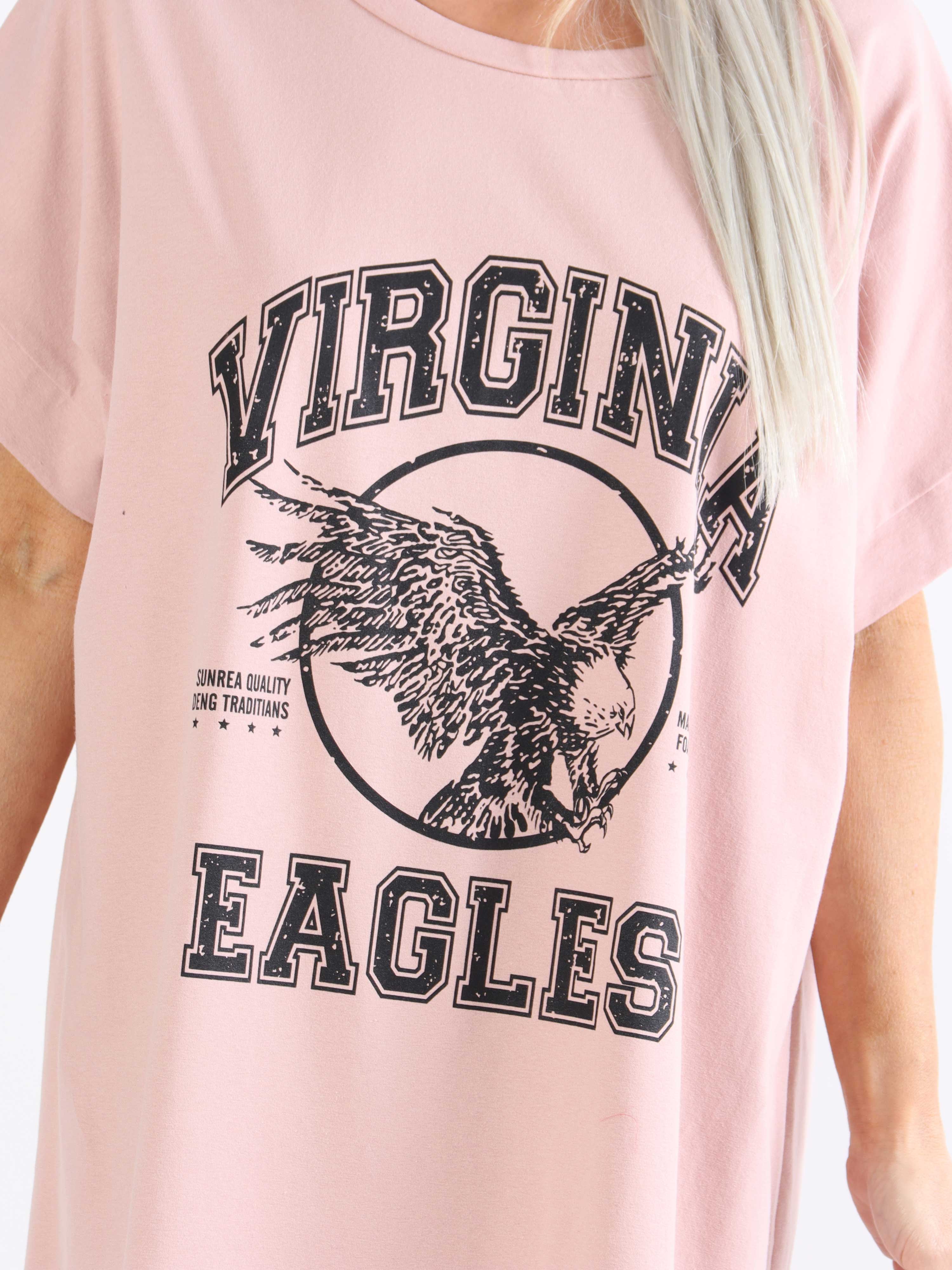 Pernille - Plus size t-shirtklänning i bomull med tryck